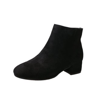 Womens Boots |  Evelyn Suede Ankle Boots Black Black