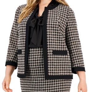 Womens Coats & Jackets |  Audra Knitted Jacket Midnight Ivory Clothing Coats & Jackets