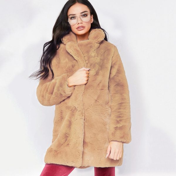 Womens Coats & Jackets |  Maddox Faux Fur Coat Camel Clothing Camel