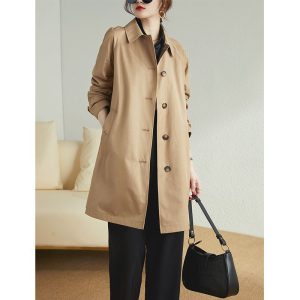 Womens Coats & Jackets |  Vivienne Shower Resistant Trench Fawn Beige Clothing Coats & Jackets