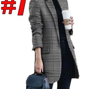 Womens Coats & Jackets |  Yvette Wool Blend Check Coat Black Ivory Clothing Black Ivory