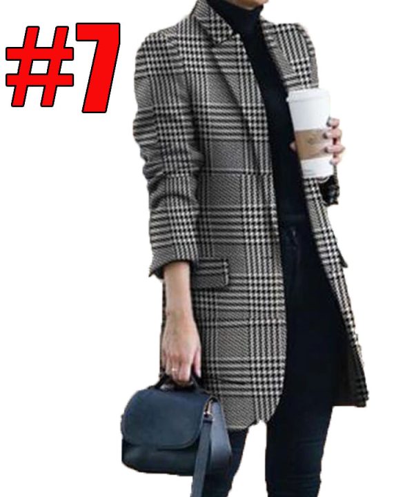 Womens Coats & Jackets |  Yvette Wool Blend Check Coat Black Ivory Clothing Black Ivory