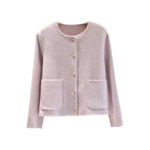 Womens Coats & Jackets |  Zayla Sparkle Knitted Jacket Ivory Clothing Coats & Jackets