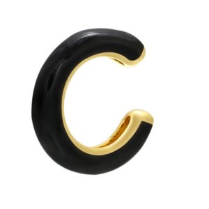 Womens Jewellery |  Gemma Hoop Earrings Black Gold Accessories Black Gold