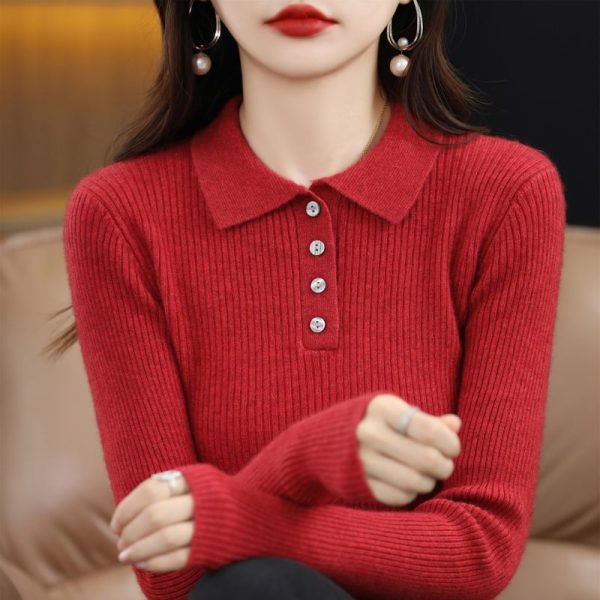 Womens Jumpers & Cardigans |  Fara Knitted Shirt Rowan Red Clothing Jumpers & Cardigans