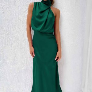 Womens Occasion Dresses |  Fairhaven Dress Foliage Green Dresses Evening Dresses