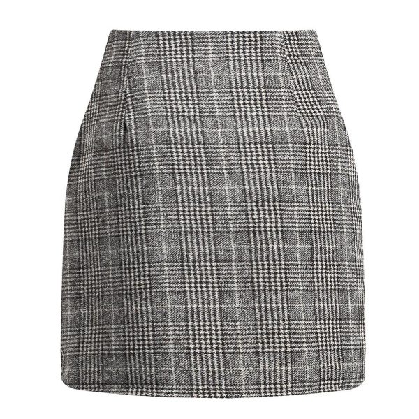 Womens Skirts |  Brea Wool Skirt Black White Clothing Black White