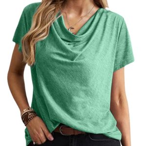 Womens Tops |  Cathy Cowl Neck Top Cilantro Green Clothing Cilantro Green