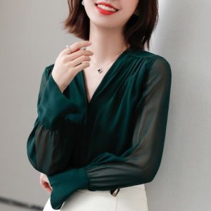 Womens Tops |  Peony Blouse Green Clothing Green