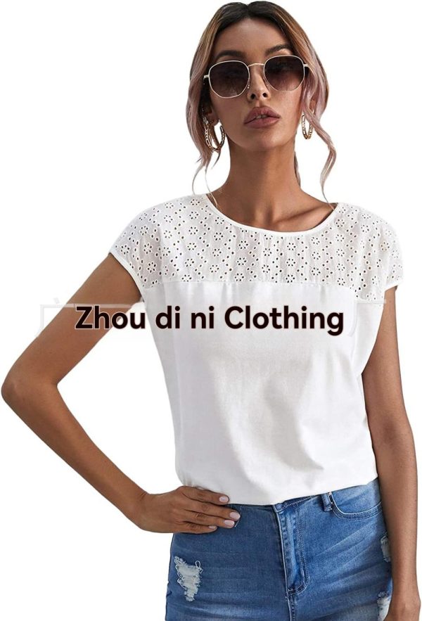 Womens Tops |  Thea Cotton Broderie Top White Clothing Tops