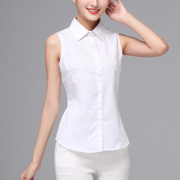 Womens Tops |  Vic Sleeveless Shirt White Clothing Tops