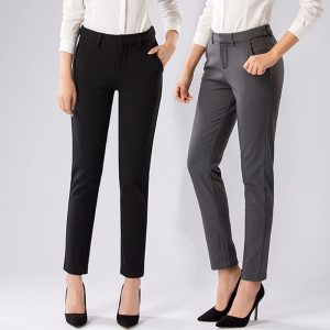 Womens Trousers |  Annie Slim Trousers With Stretch Navy Clothing Navy