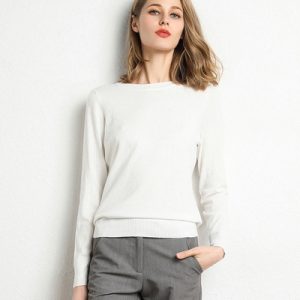 Womens Jumpers & Cardigans |  Hoghton Brushed Cashmere Jumper Warm Ivory Clothing Jumpers & Cardigans